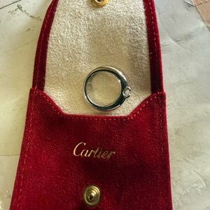 Cartier C de Cartier engagement ring in 18k white gold and diamond